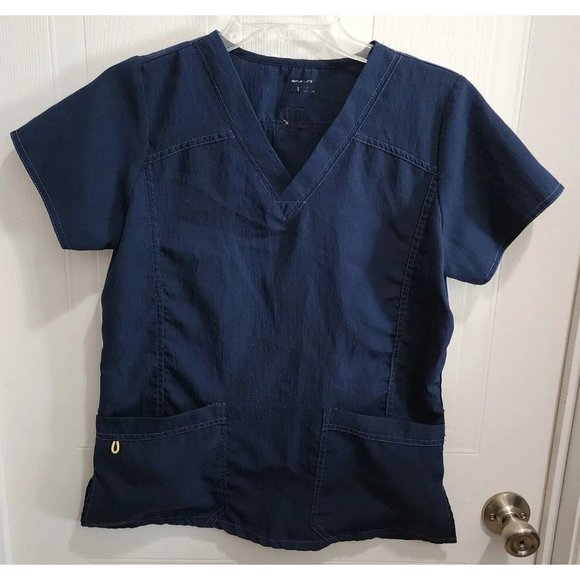 WonderWink Womens Scrub Set 4 STRETCH V-neck Top & Cargo Pant 6214 (S)/5214 (PS) - Picture 2 of 16